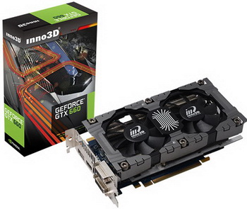 Inno3D GeForce GTX 660 gives HerculeZ HZ2000S cooler with two fans, GeForce GTX 650 - with one